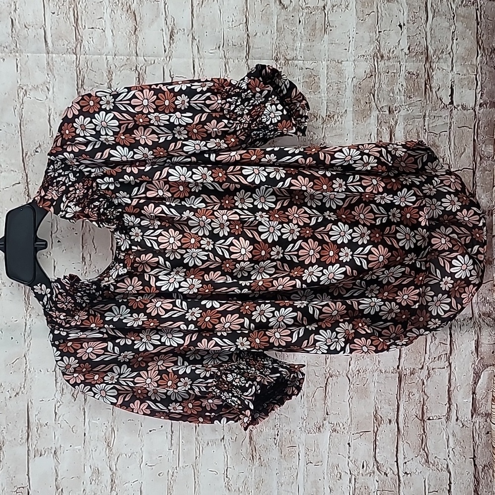 Ryegrass floral blouse top new nwt large